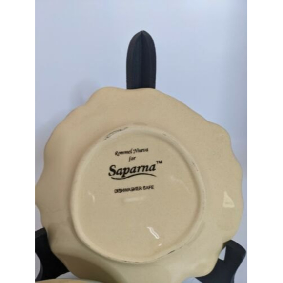 VINTAGE 2 piece Colander Rommel Nueva for Saparna Top & base =7.5" fluted Blue - Picture 4 of 12